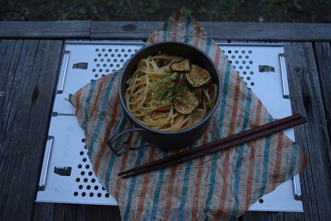 【ULキャンプ飯】フリーズドライで作るトマトスパゲッティ